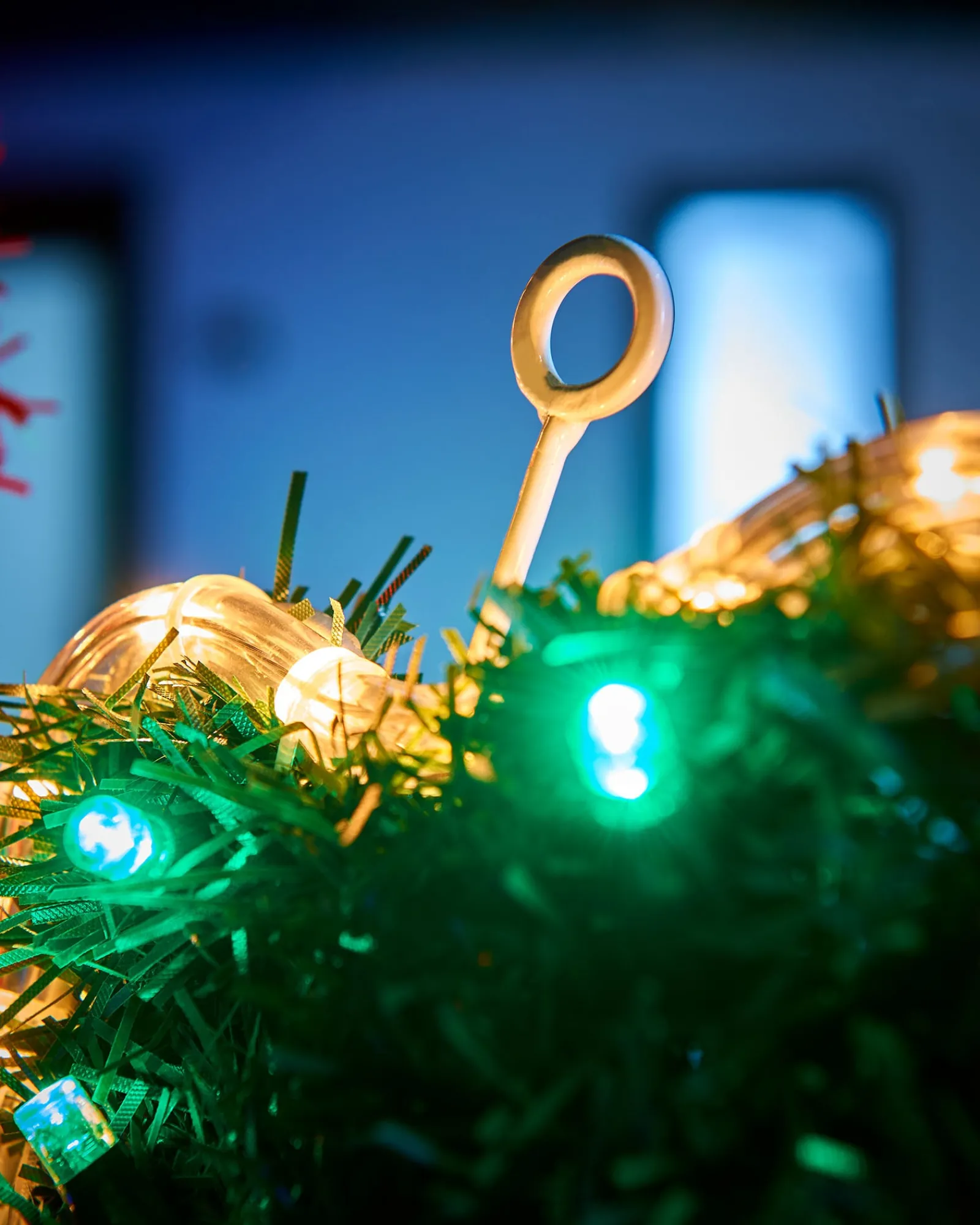 WeRChristmas Tinsel Santa LED Rope Light Silhouette, 92 Cm