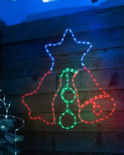 WeRChristmas Twin Bells Rope Light Silhouette, 48 Cm
