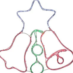 WeRChristmas Twin Bells Rope Light Silhouette, 48 Cm