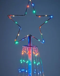 WeRChristmas Waterfall Christmas Tree, Rainbow, 2.1 M