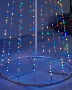 WeRChristmas Waterfall Christmas Tree, Rainbow, 2.1 M