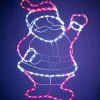 WeRChristmas Waving Santa Rope Light Silhouette, 51 Cm