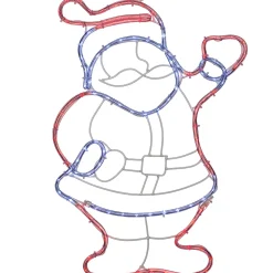 WeRChristmas Waving Santa Rope Light Silhouette, 51 Cm
