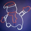 WeRChristmas Waving Snowman Neon Rope Light Silhouette, 72 Cm