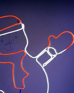 WeRChristmas Waving Snowman Neon Rope Light Silhouette, 72 Cm