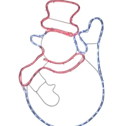 WeRChristmas Waving Snowman Rope Light Silhouette, 51 Cm