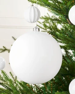 WeRChristmas White Large Matt Shatterproof Bauble, 20 Cm