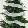 WeRChristmas White Mesh With Pale Gold Foil, 9 M