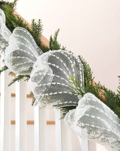 WeRChristmas White Mesh With White Dacron Lines, 9 M