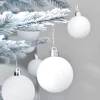 WeRChristmas White Shatterproof Bauble, 50 Pack