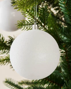 WeRChristmas White Shatterproof Baubles, 9 Pack, 10 Cm