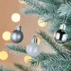 WeRChristmas White/Silver Shatterproof Baubles, 36 Pack, 3 Cm